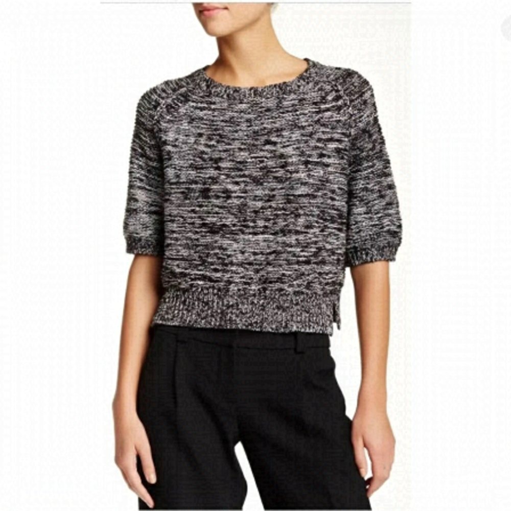 Trina Trunk Haven Pima Cotton Short Sleeved Knit Sweater Women's Size L
